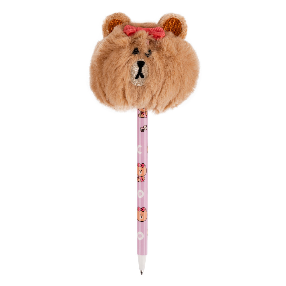 Ручка кулькова пухнаста Yes Line Friends' Choco 0,7 мм синя 412112