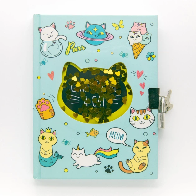 Блокнот Malevaro дитячий Meow на замочку з віконцем 178x130 мм W361961