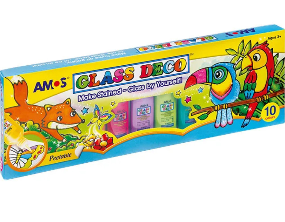 Набір для творчості Amos Glass Deco  - Папуги  GD22P10