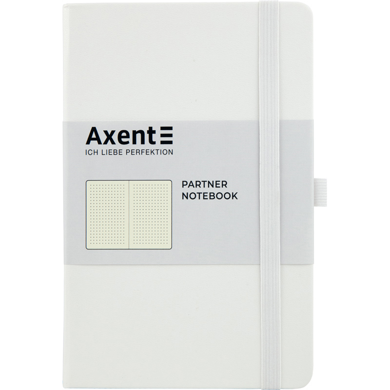 Книга записна Axent Partner 8306-21-A, A5, 125x195 мм, 96 аркушів, крапка, тверда обкладинка, біла