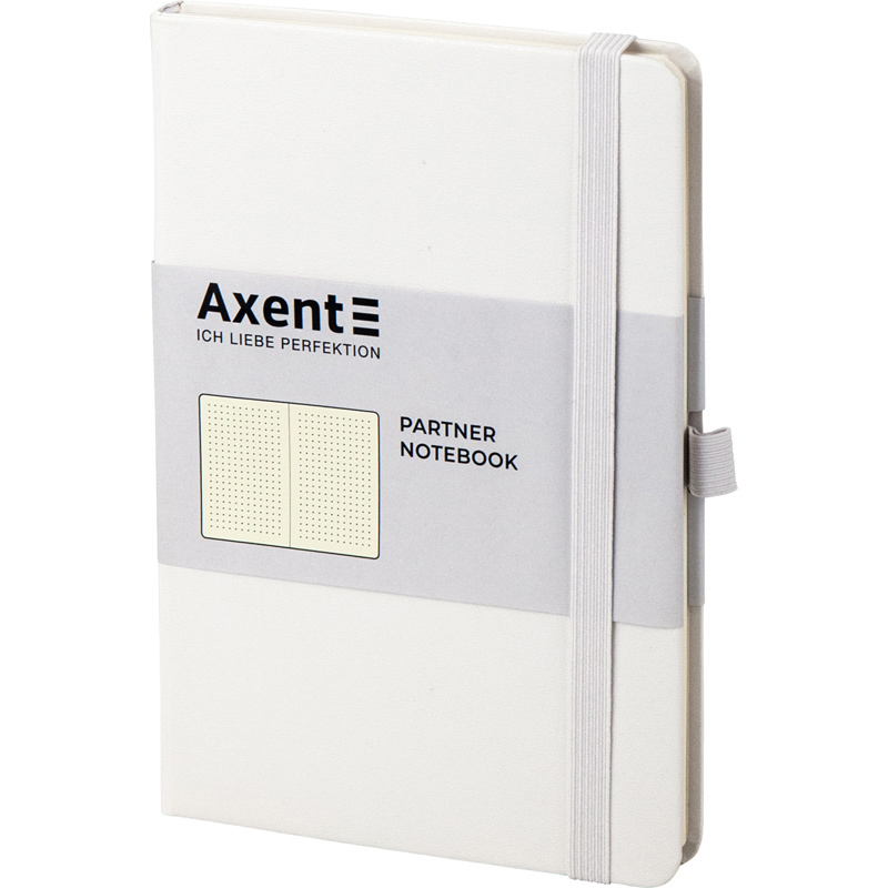 Книга записна Axent Partner 8306-21-A, A5, 125x195 мм, 96 аркушів, крапка, тверда обкладинка, біла. Фото 2