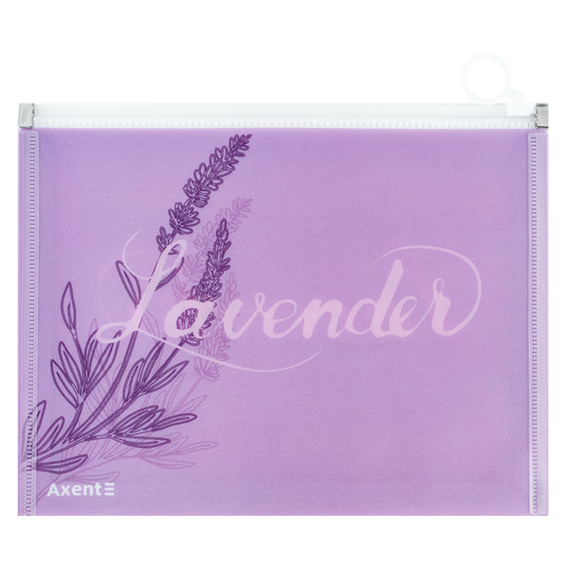 Папка на блискавці zip-lock Axent 1498-36-A Lavender-1, А5+. Фото 2