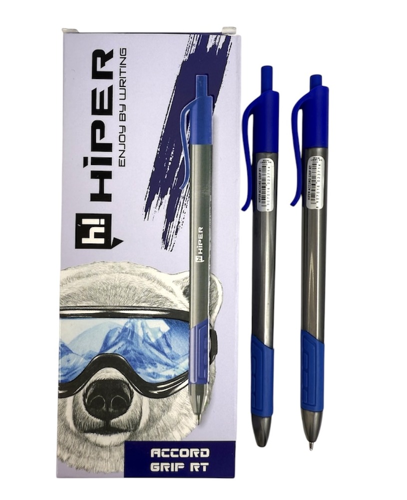 Ручка Hiper автоматична Hiper Accord Grip синя HА-140RT