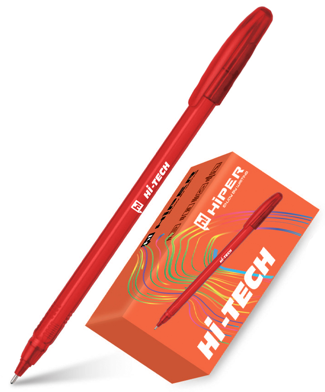 Ручка Hiper масляна HI-TECH червона HO-540