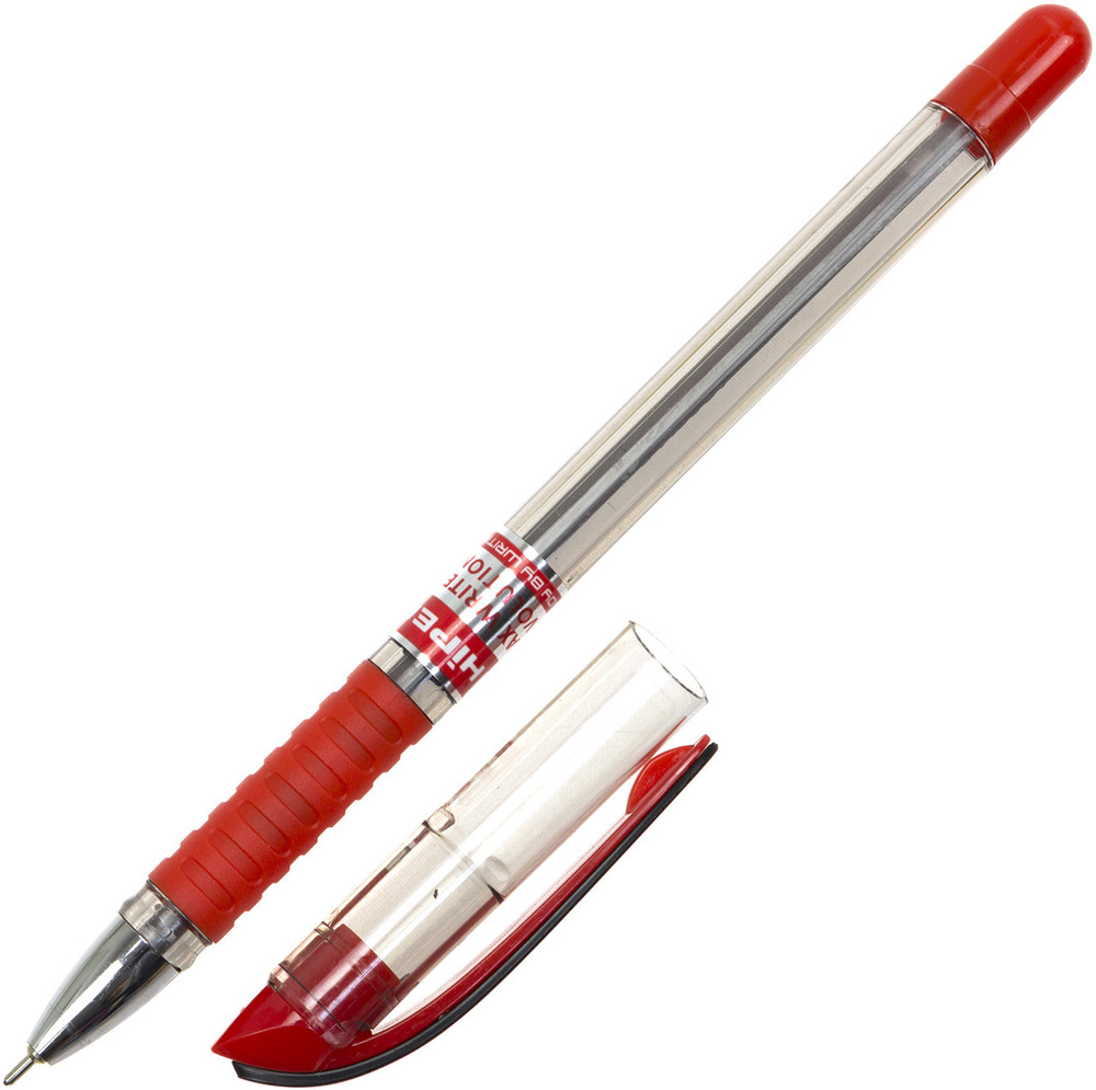 Ручка Hiper масляна MAX WRITER червона HO-335. Фото 2