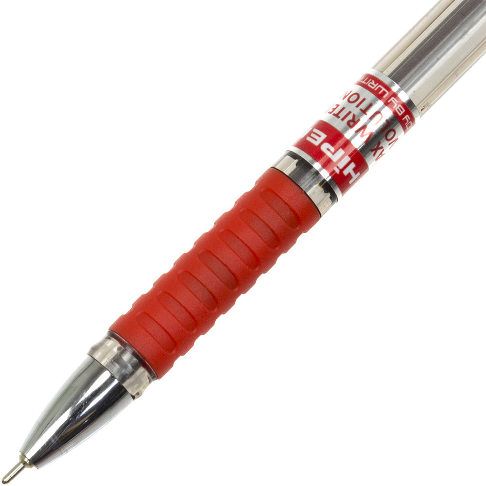 Ручка Hiper масляна MAX WRITER червона HO-335. Фото 3