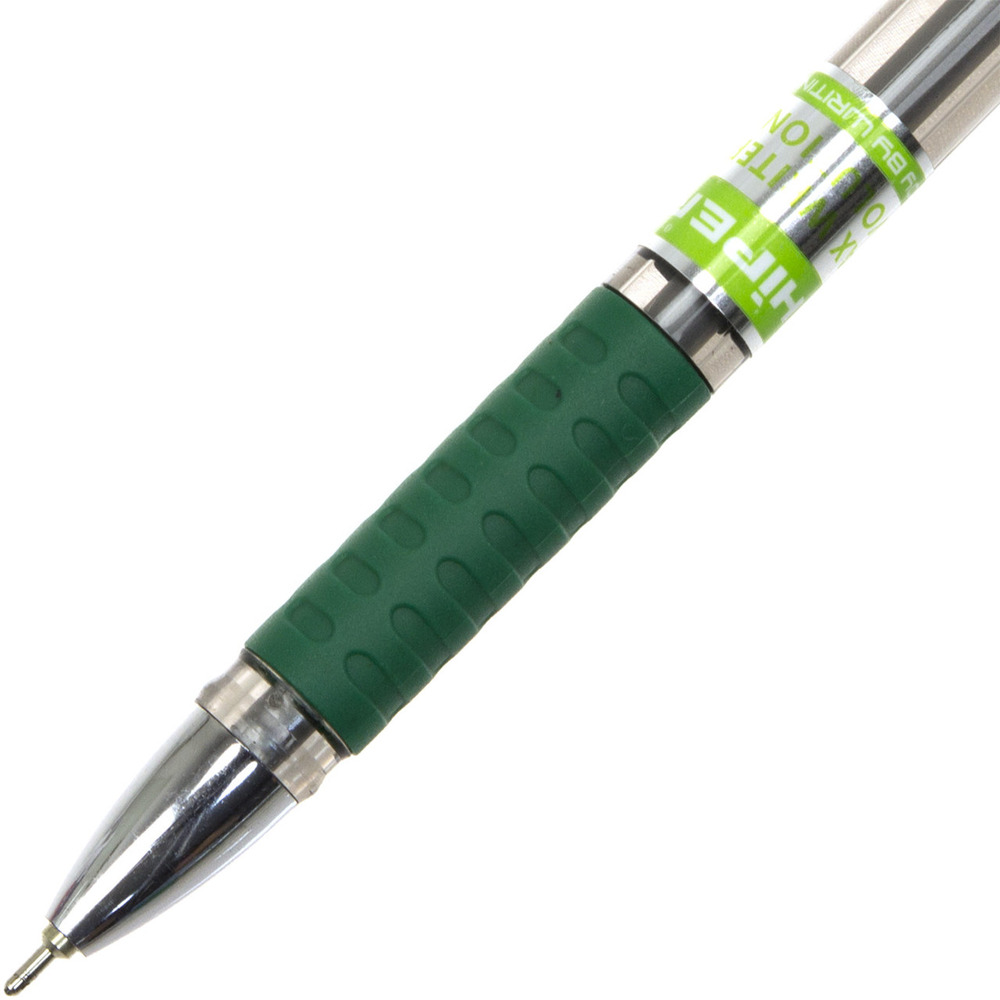 Ручка Hiper масляна MAX WRITER зелена HO-335. Фото 3