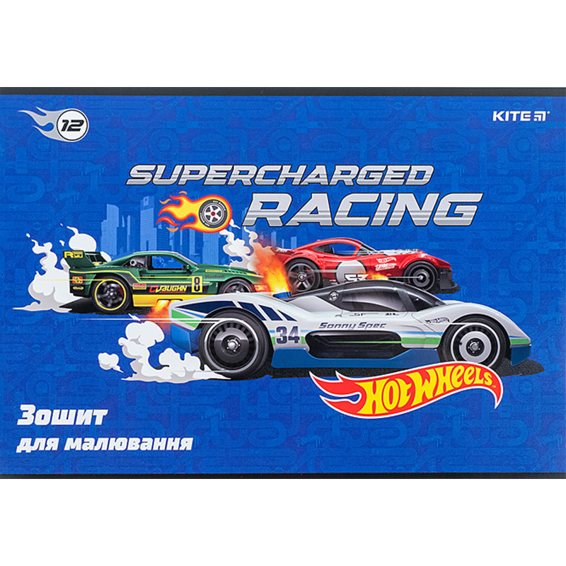 Альбом для малювання Kite Hot Wheels HW24-241, 12 аркушів. Фото 5