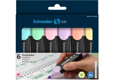 Набір текстових маркерів SCHNEIDER JOB 150, 6 пастельних кольорів в блістері S115097