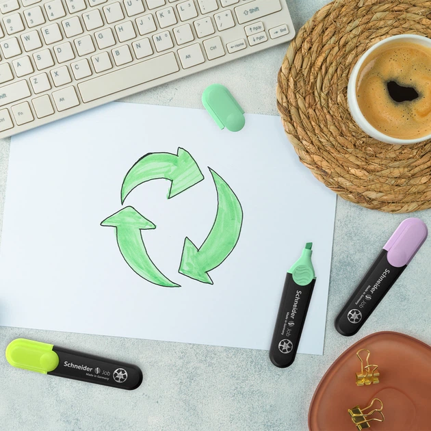Набір текстових маркерів SCHNEIDER JOB 150, 4 кольори в блістері S1500. Фото 3