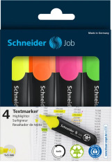 Набір текстових маркерів SCHNEIDER JOB 150, 4 кольори в блістері S1500