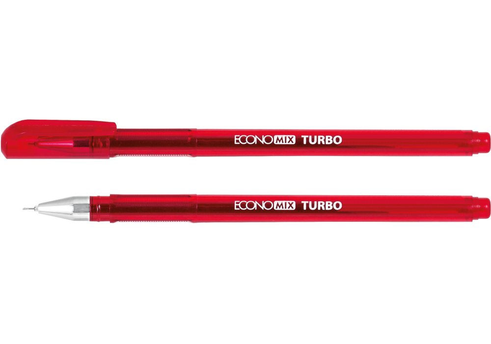 Ручка Economix E11911-12 гелева Turbo червона
