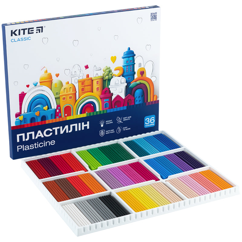 Пластилін Kite Classic K-078, 36 кольорів, 720 г. Фото 5