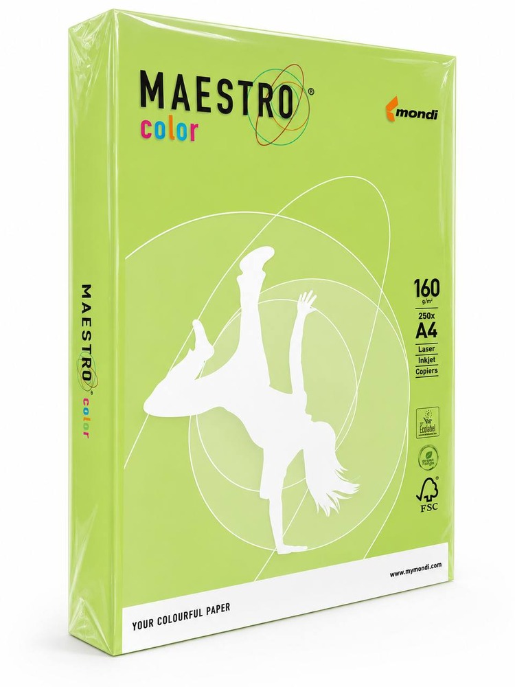Папір IQ А4 250 аркушів інтенсивний зелений MA42