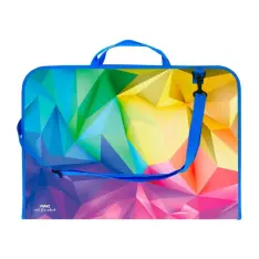 Портфель пластиковий CoolForSchool А3 на блискавці з тканинними ручками Boho MX30003-03