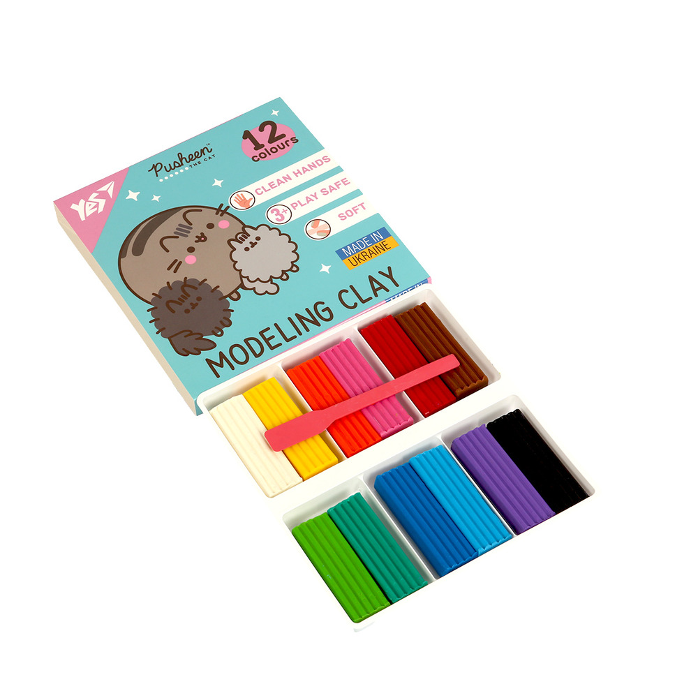 Пластилін Yes Pusheen 12 кольорів 240 г 540669. Фото 2