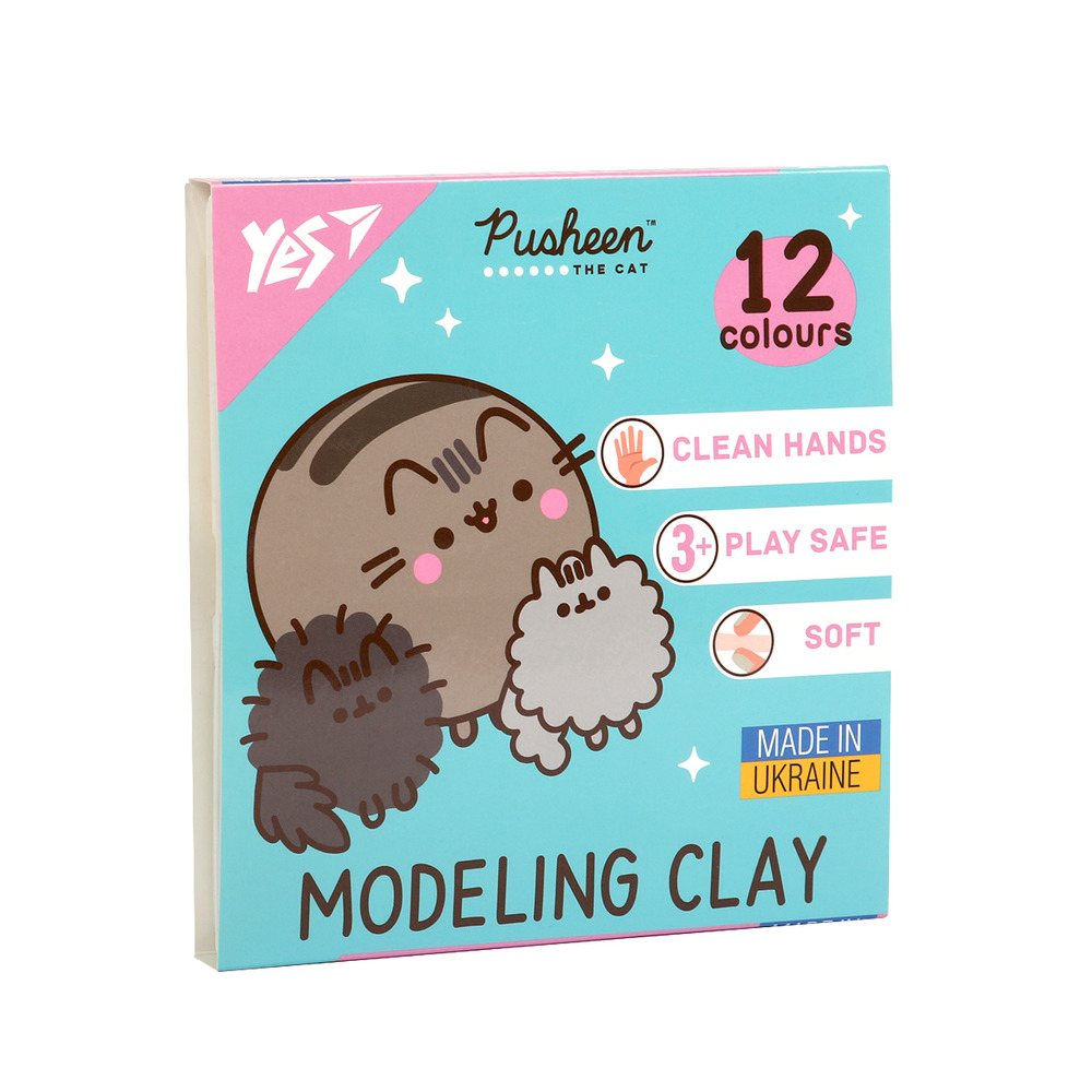 Пластилін Yes Pusheen 12 кольорів 240 г 540669