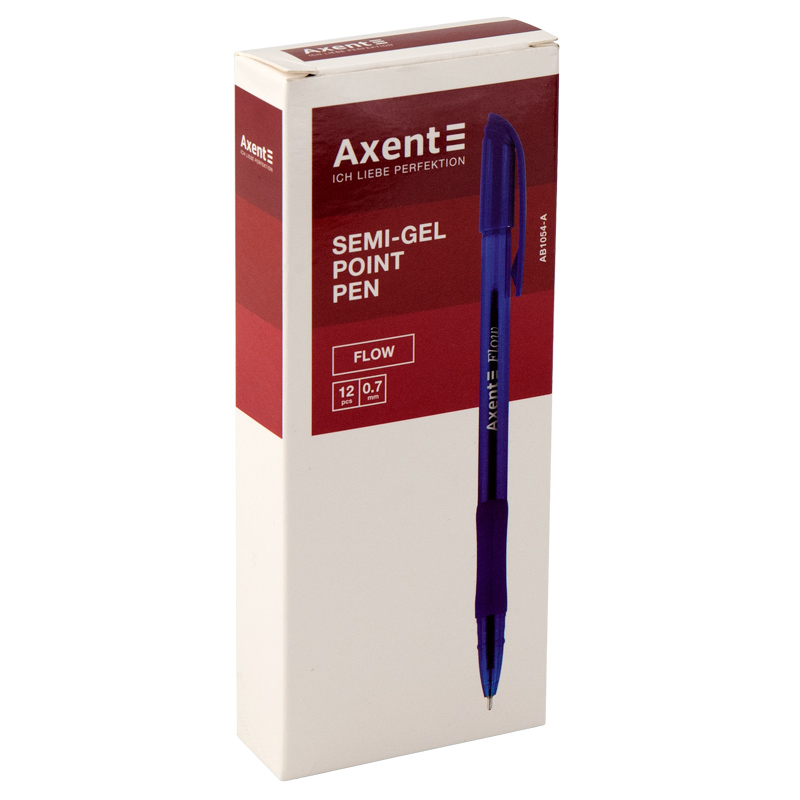 Ручка кулькова Axent Flow AB1054-02-A, 0.7 мм, синя. Фото 2