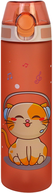 Пляшка для води CoolForSchool Cat Vibes 750 мл, рожева CF61315