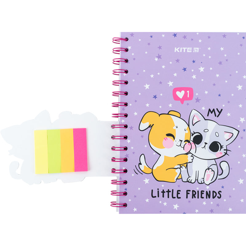 Блокнот з закладками з липким шаром Kite Friends K24-191-2, А5, 80 аркушів, клітинка. Фото 2