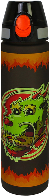 Пляшка для води CoolForSchool Fire Dragon 750 мл, чорна CF61313