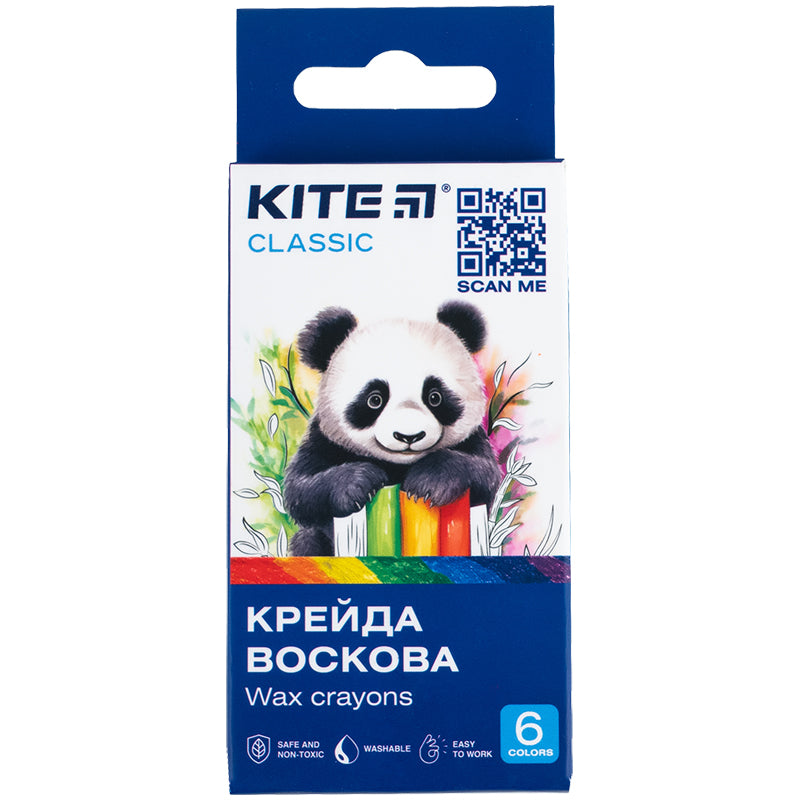 Крейда воскова Kite Classic 6 кольорів K-1076
