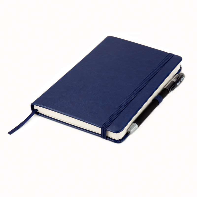Книга записна Axent Partner Lux 8202-02-A, A5-, 125x195 мм, 96 аркушів, клітинка, тверда обкладинка, синя. Фото 8