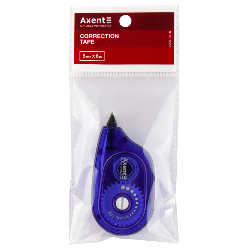 Стрічка корегуюча Axent 7009-02-A 5 мм х 6 м синя . Фото 2