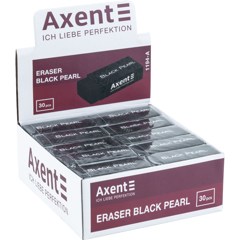 Гумка м'яка Axent Black Pearl 1194-A (30 шт). Фото 2