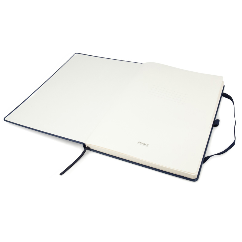 Книга записна Axent Partner Grand 8303-02-A, A4, 210x295 мм, 100 аркушів, крапка, тверда обкладинка, темно-синя. Фото 4