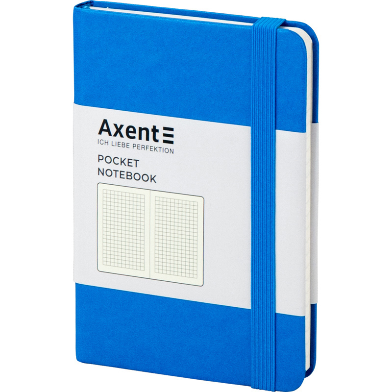 Книга записна Axent Partner 8301-07-A, A6-, 95x140 мм, 96 аркушів, клітинка, тверда обкладинка, блакитна. Фото 2