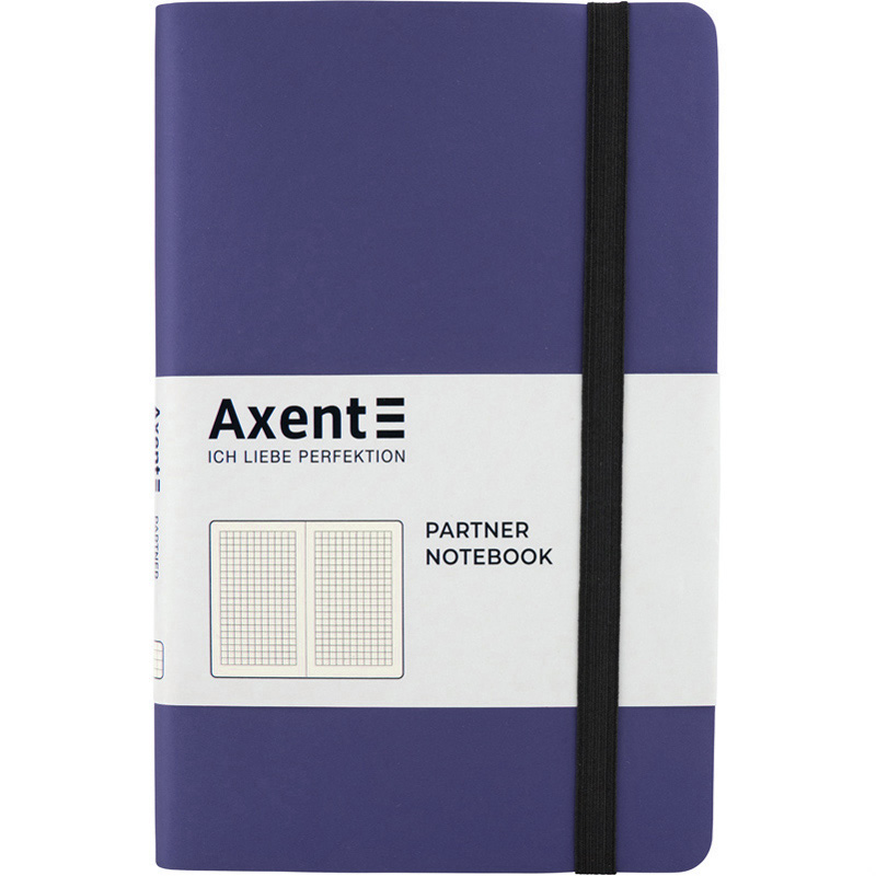 Книга записна Axent Partner Soft 8206-38-A, A5-, 125x195 мм, 96 аркушів, клітинка, гнучка обкладинка, блакитна