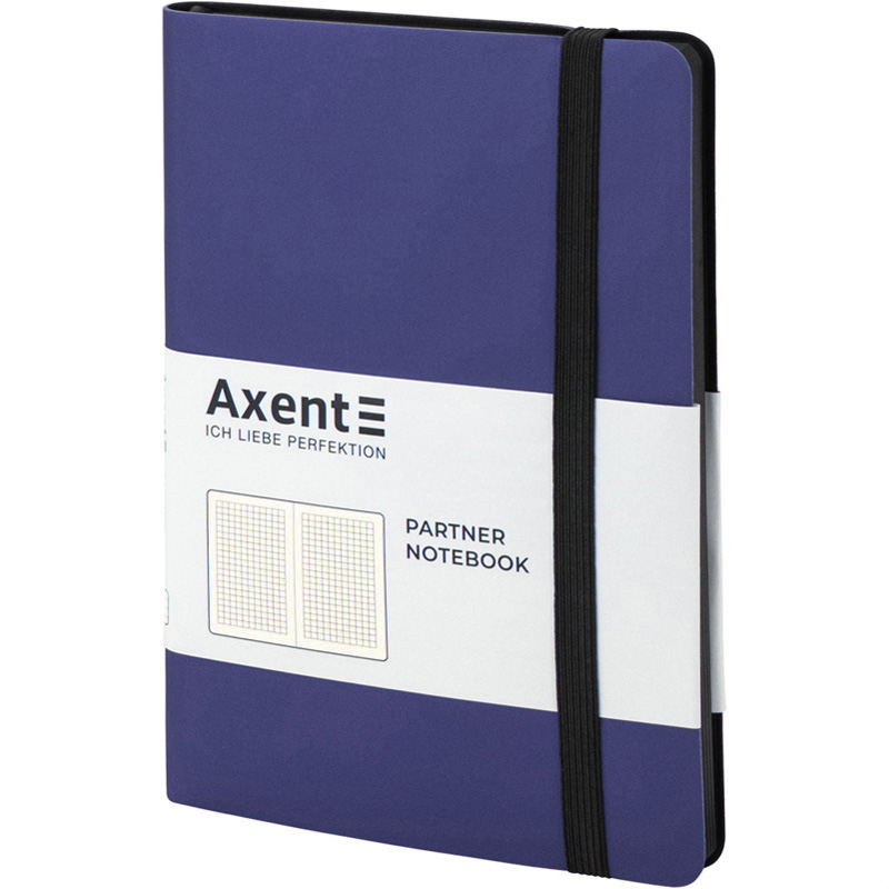 Книга записна Axent Partner Soft 8206-38-A, A5-, 125x195 мм, 96 аркушів, клітинка, гнучка обкладинка, блакитна. Фото 2