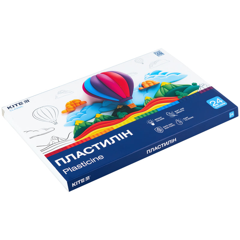 Пластилін Kite Classic K-089, 24 кольори, 480 г. Фото 2