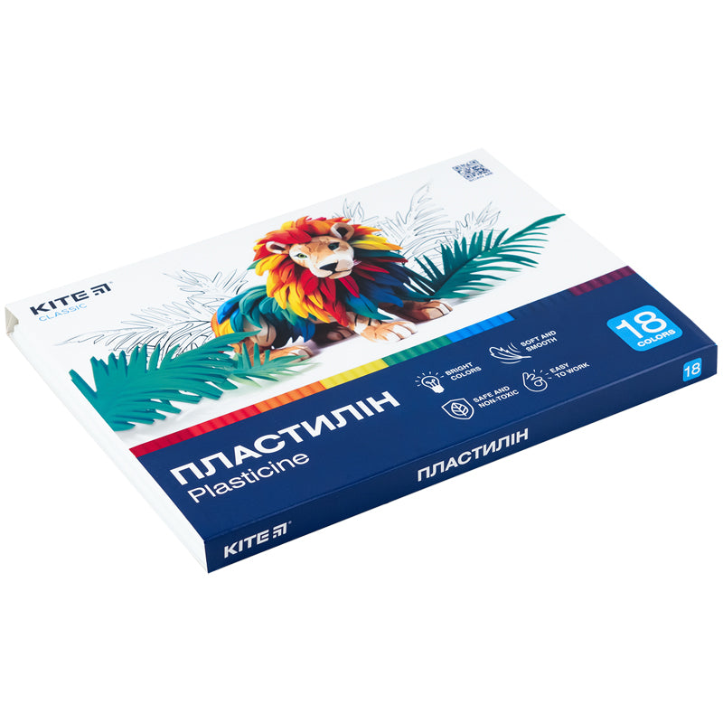 Пластилін Kite Classic K-085, 18 кольорів, 360 г. Фото 2
