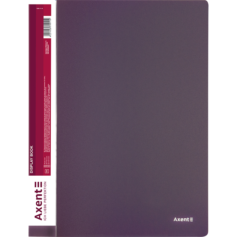 Дисплей-книга Axent 1280-11-A, A4, 80 файлів, сливова