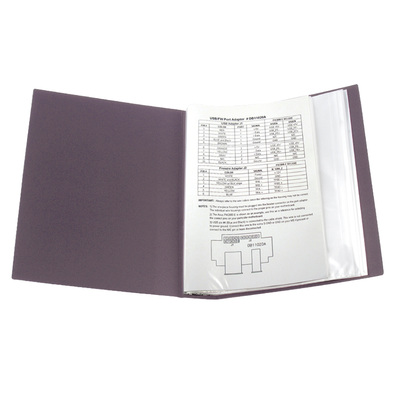 Дисплей-книга Axent 1280-11-A, A4, 80 файлів, сливова. Фото 4