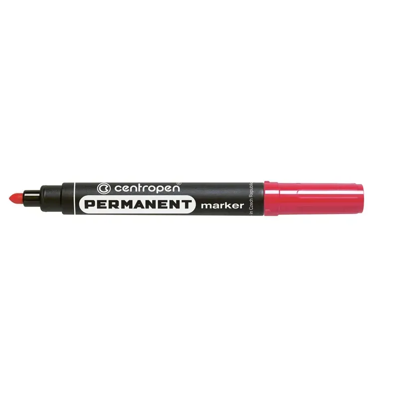 Маркер Centropen Permanent 2,5 мм круглий червоний 8566/02