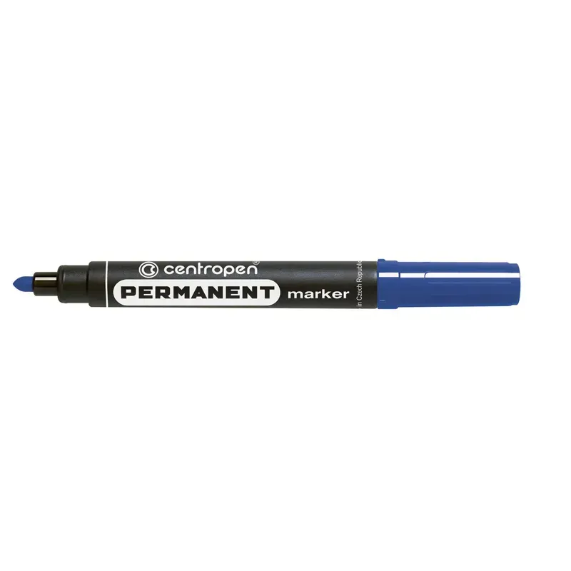 Маркер Centropen Permanent 2,5 мм круглий синій 8566/03