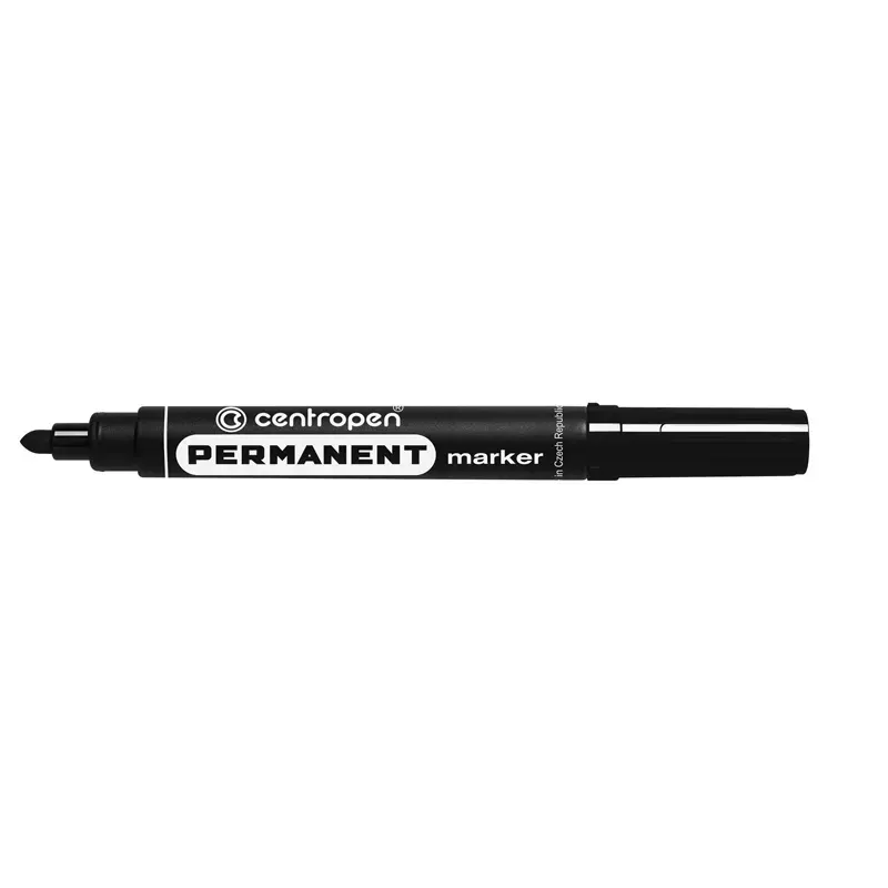 Маркер Centropen Permanent 2,5 мм круглий чорний 8566/01