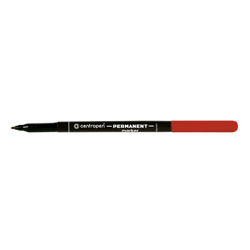 Маркер Centropen Permanent 1 мм червоний 2536/02