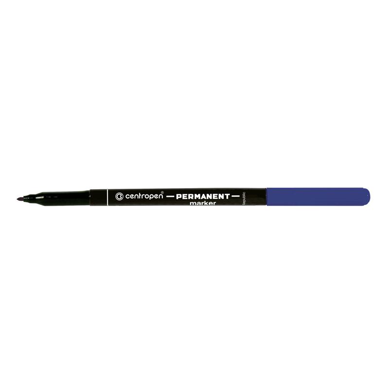 Маркер Centropen Permanent 1 мм синій 2536/03