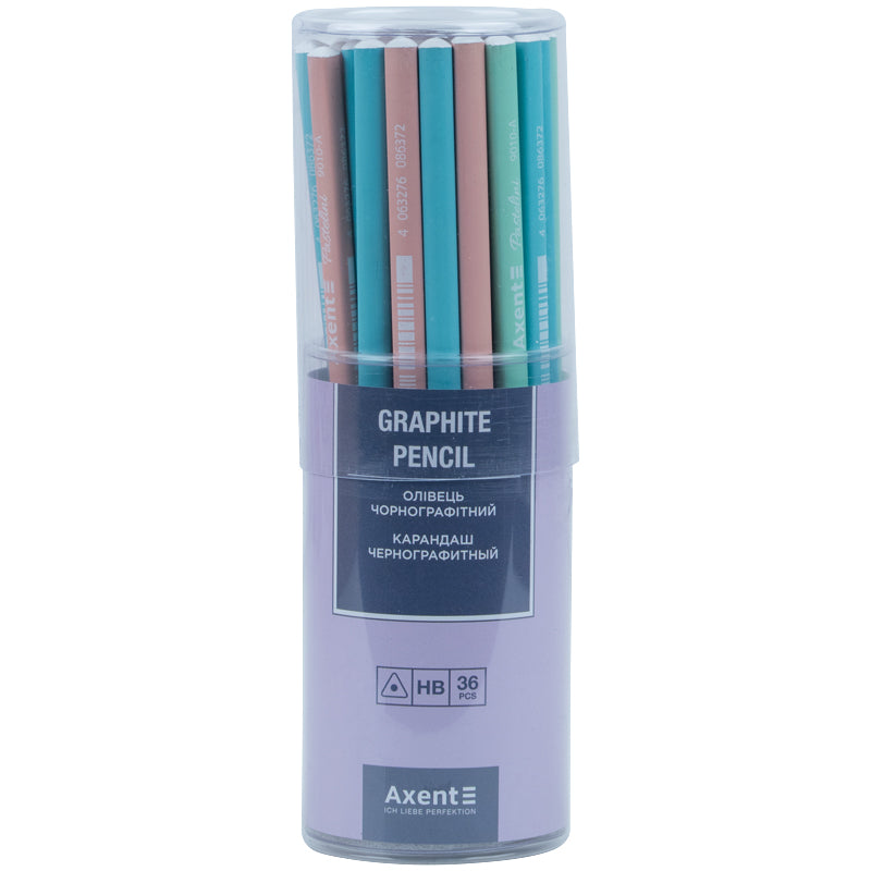Олівець графітний Axent Pastelini 9010-A, НВ, 2.2 мм