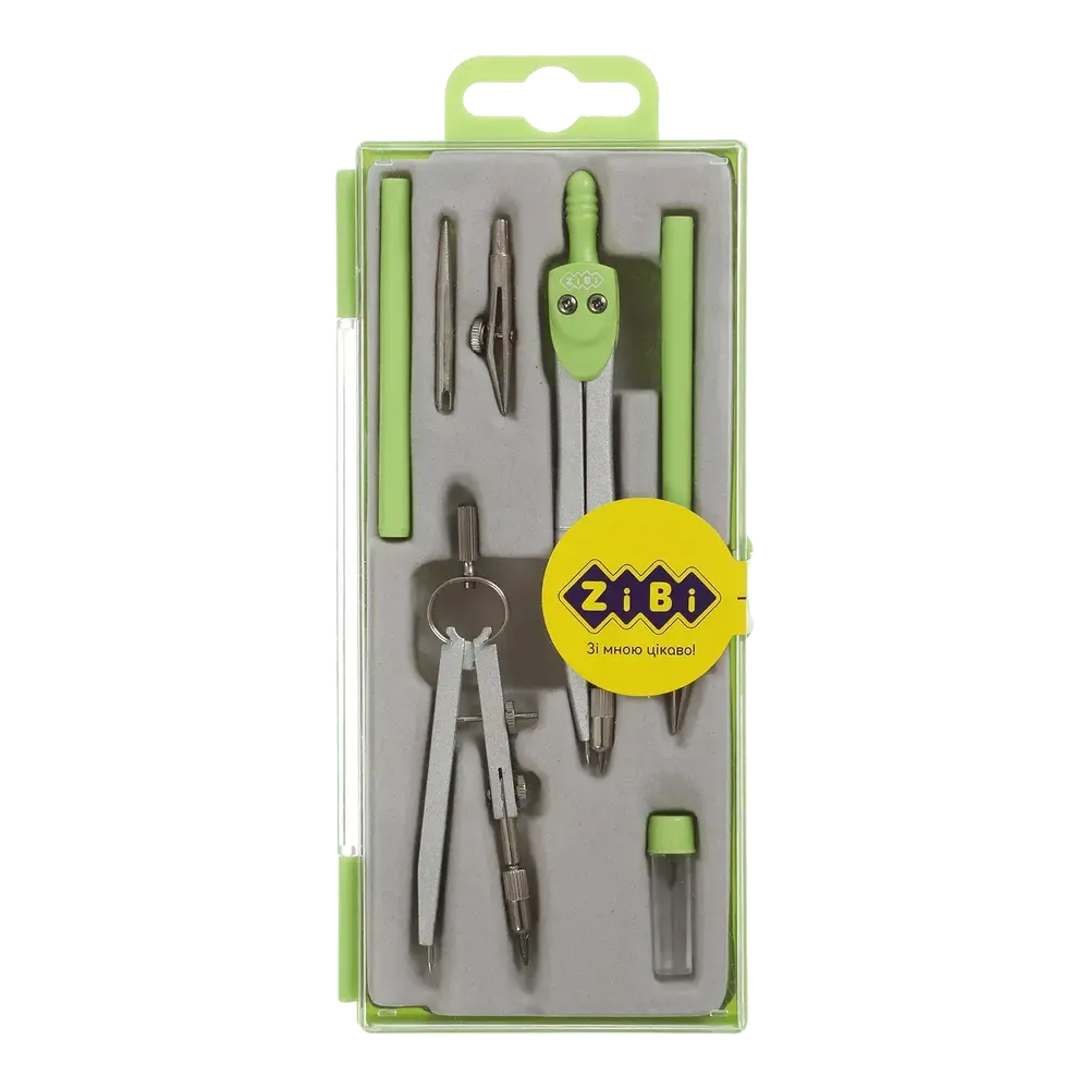 Готовальня ZiBi Basis 7 предметів зелена KIDS Line ZB.5306BS-04