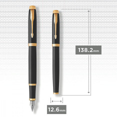 Набір Parker IM Black позолота перо+кулькова в подарунковій упаковці 22 092b19. Фото 5