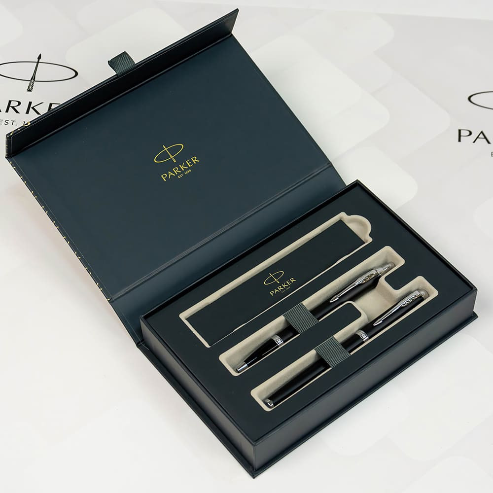 Набір Parker IM Matte Black хром перо+кулькова в подарунковій упаковці 	26 192b24. Фото 6