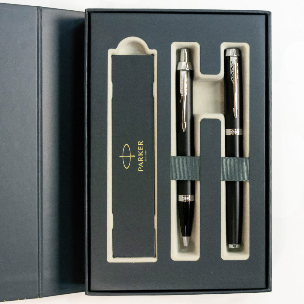 Набір Parker IM Matte Black хром перо+кулькова в подарунковій упаковці 	26 192b24. Фото 5