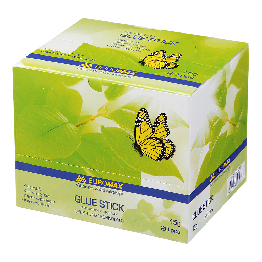 Клей-олівець PVP Buromax Eco-Line 15г. Фото 3
