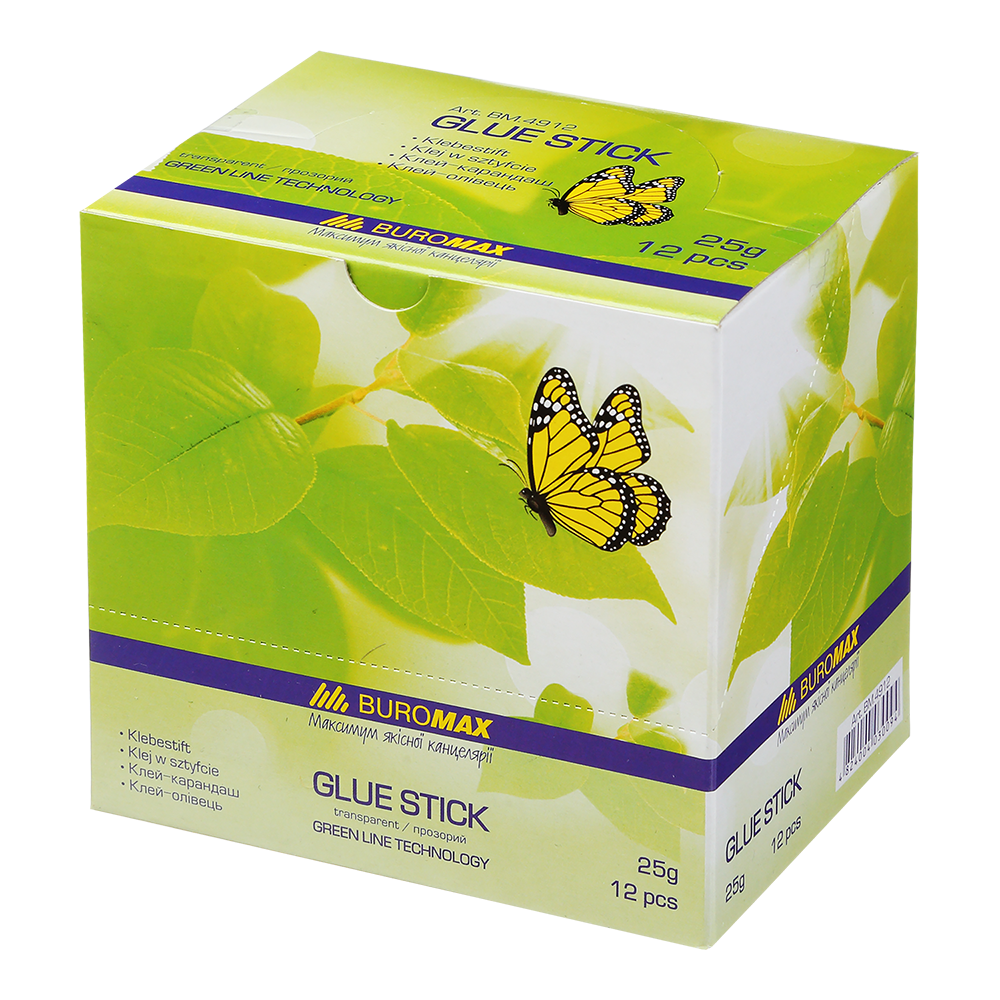Клей-олівець PVP Buromax Eco-Line 25г. Фото 3