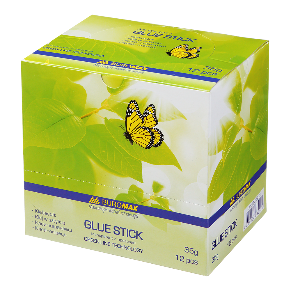 Клей-олівець PVP Buromax Eco-Line 35г. Фото 3